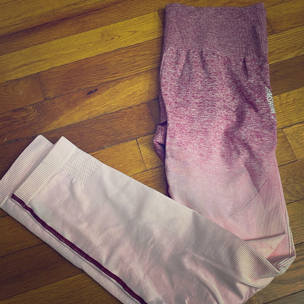Gymshark Ombré Seamless Beet & Pink Leggings M